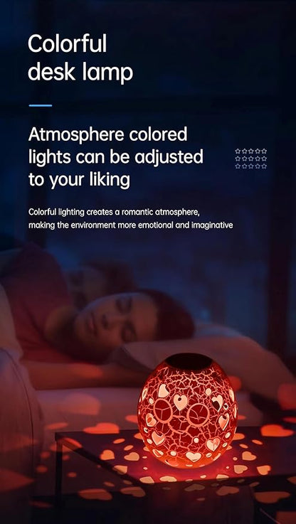 LED Bedside lamp ，Table Lamp for Home Office，RGB 16 Colors，Multiple Lighting Modes Desk Lamps，Atmosphere Lights Suitable for Various Holidays（Moon） - LeafyLoom