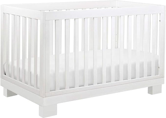 Babyletto Modo 3-in-1 Convertible Crib with Toddler Bed Conversion Kit in White, Greenguard Gold Certified - LeafyLoom