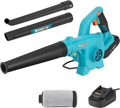 Berserker 20V Leaf Blower Cordless 2.0Ah Battery Operated and Charger Included,2-in-1 Compact Electric Powered Handheld Lightweight Variable-Speed Yard Vacuum for Lawn Care,Snow Blowing,Dust Cleaning - LeafyLoom