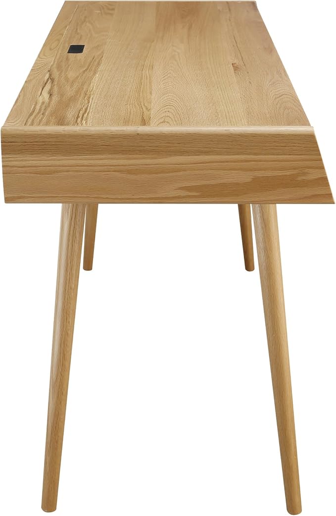 American Trails Freedom USB Ports Desk, Natural Oak - LeafyLoom