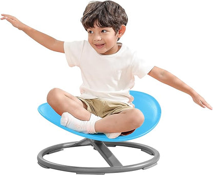 Sensory Chair for Kids Autism Sensory Products Sit and Spin Autism Toys Spinning Chair ADHD Chair Swivel Chair Training Body Coordination (Blue) - LeafyLoom