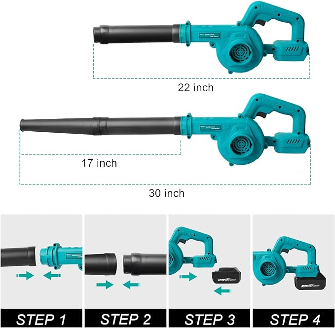 Cordless Leaf Blower for Makita 18V Battery for Lawn Care Leaf Blowing, Car, Corner Dust Clearing(Tool Only,No Battery) - LeafyLoom