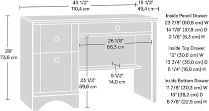 Sauder Harbor View Computer Desk, Salt Oak finish - LeafyLoom