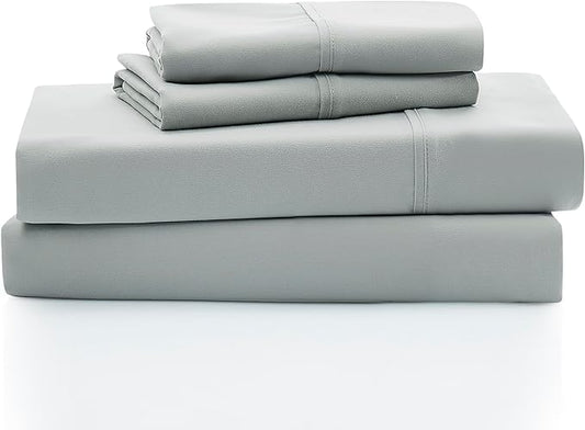 UGG 01752 Alahna King Bed Sheets and Pillowcases 4-Piece Set Sleep in Luxury Machine Washable Deep Pockets Wrinkle-Resistant Breathable Cozy Comfort Silky Cooling Sheets, King, Mineral - LeafyLoom