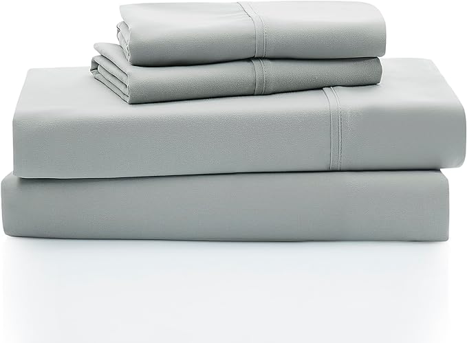 UGG 01751 Alahna Queen Bed Sheets and Pillowcases 4-Piece Set Sleep in Luxury Machine Washable Deep Pockets Wrinkle-Resistant Breathable Cozy Comfort Silky Cooling Sheets, Queen, Mineral - LeafyLoom