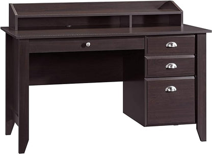 Sauder Shoal Creek Desk, Jamocha Wood finish - LeafyLoom