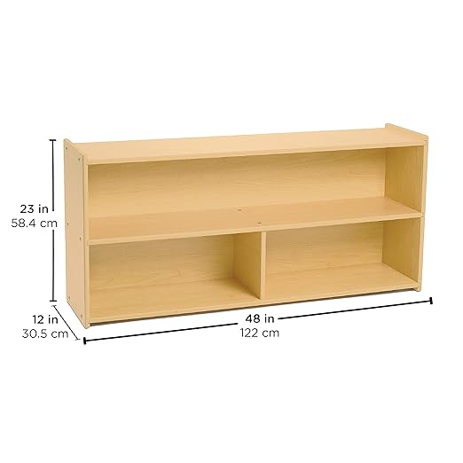 Angeles Kids 2 Shelf Bookshelf Organizer, Classroom Bookshelf for Kids and Toddlers - LeafyLoom