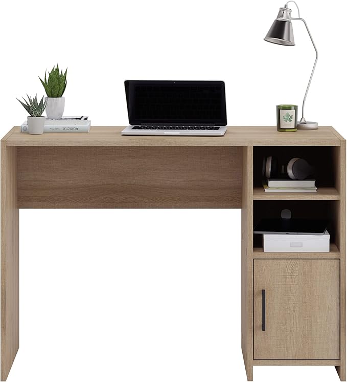 Sauder Beginnings Desk, L: 40.39" x W: 17.48" x H: 28.82", Summer Oak Finish - LeafyLoom