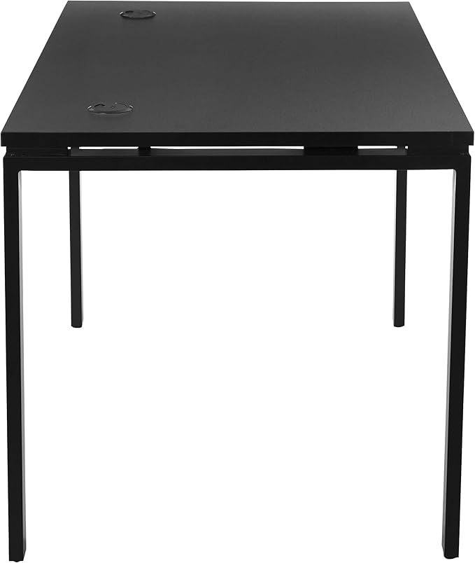 OSP Home Furnishings Prado Home Office Writing Desk, 48 Inches 30 Inches, 48-inches Wide x 30-inches High, Black - LeafyLoom