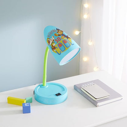 Idea Nuova Paw Patrol Switch Operated LED Task Table and Desk Lamp with Charging Outlet - LeafyLoom