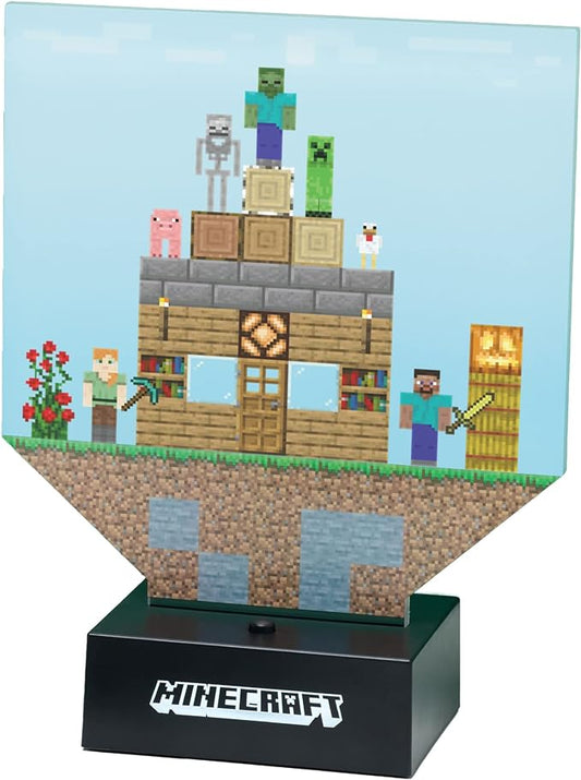 Paladone Minecraft Build a Level Light, Customizable Desk Lamp with Over 140, Stickers - LeafyLoom