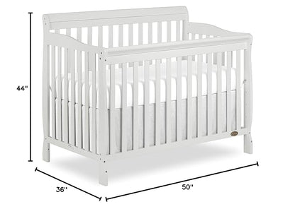 Ashton 4-In-1 Convertible Crib In Grey, Greenguard Gold, JPMA Certified, Non-Toxic Finishes, Features 4 Mattress Height Settings, Made Of Solid Pinewood - LeafyLoom