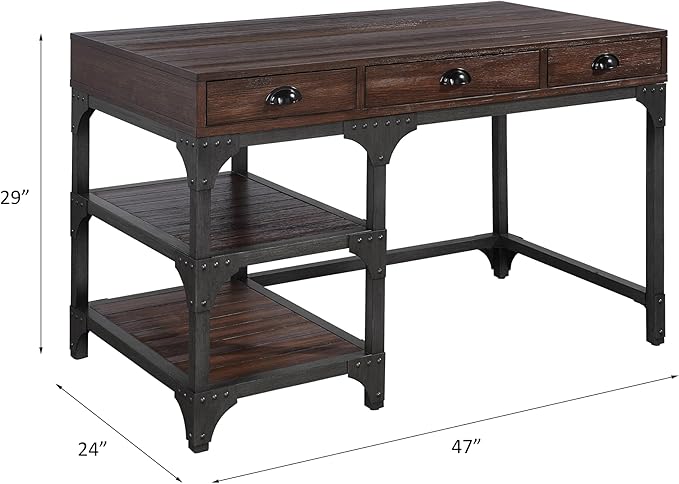 NicBex Laik-DW-00058-DX Desks, 47" W x 24" D x 29" H, Espresso - LeafyLoom