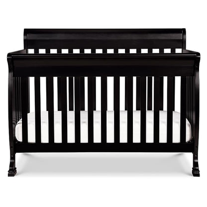 DaVinci Kalani 4-in-1 Convertible Crib in Ebony, Greenguard Gold Certified - LeafyLoom