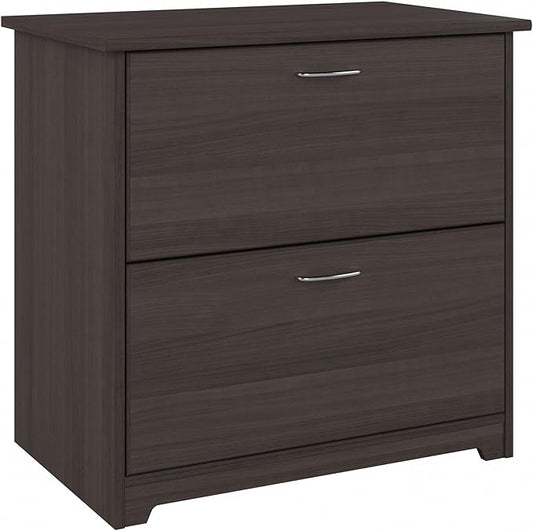 Bush Business Furniture Cabot 2 Drawer Lateral File Cabinet | Letter, Legal, and A4-size Document Storage for Home Office, 32W, Heather Gray - LeafyLoom