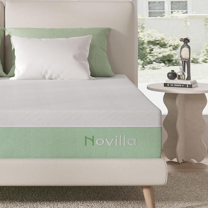 Novilla Twin Mattress,10 Inch Gel Memory Foam Mattress for Suppotive &Pressure Relieving, Medium Firm Feel Mattress in a Box,Bliss - LeafyLoom