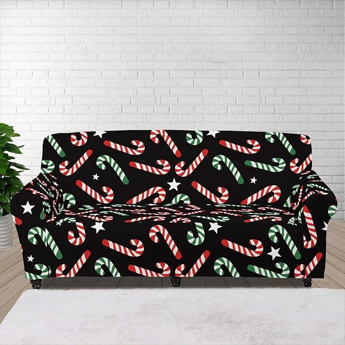 FKELYI Christmas Furniture Protector Easy Going Stretch Sofa Slipcover Non-Slip Sofa Couch Cover Washable Sofa Slipcovers L FKELYI