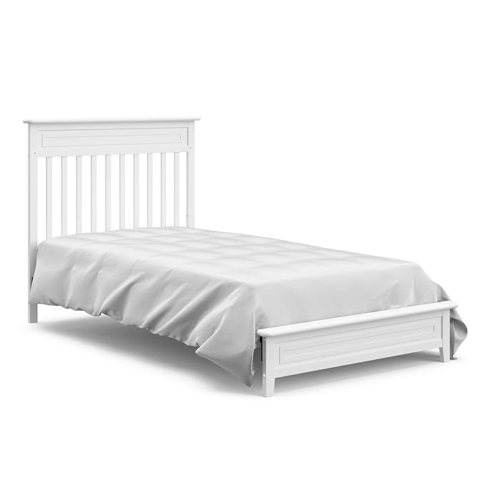 Storkcraft Petal 4-in-1 Convertible Mini Crib (White) – GREENGUARD Gold Certified, Converts to Daybed and Twin-Size Bed, Includes Bonus 2.75-inch Mini Crib Mattress, Mini Crib with Mattress Included - LeafyLoom