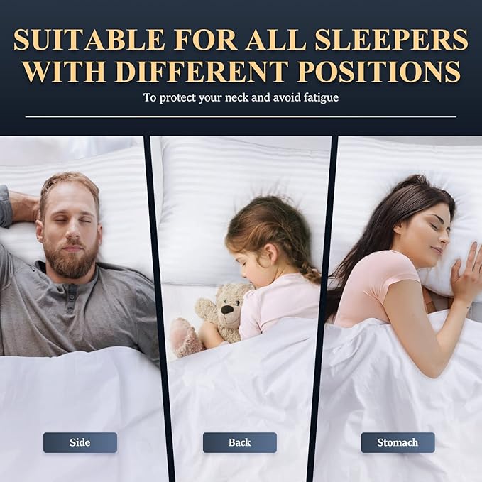 COZSINOOR Bed Pillows for Sleeping [Pack of 2] Cozy Dream Series Hotel Quality Pillows Premium Plush Fiber, Breathable Cooling Cover Skin-Friendly for Side Back and Stomach Sleepers - LeafyLoom