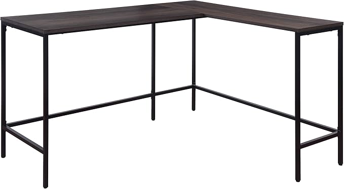 OSP Home Furnishings Contempo L-Shaped Desk, Ozark Ash - LeafyLoom