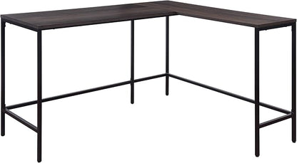 OSP Home Furnishings Contempo L-Shaped Desk, Ozark Ash - LeafyLoom