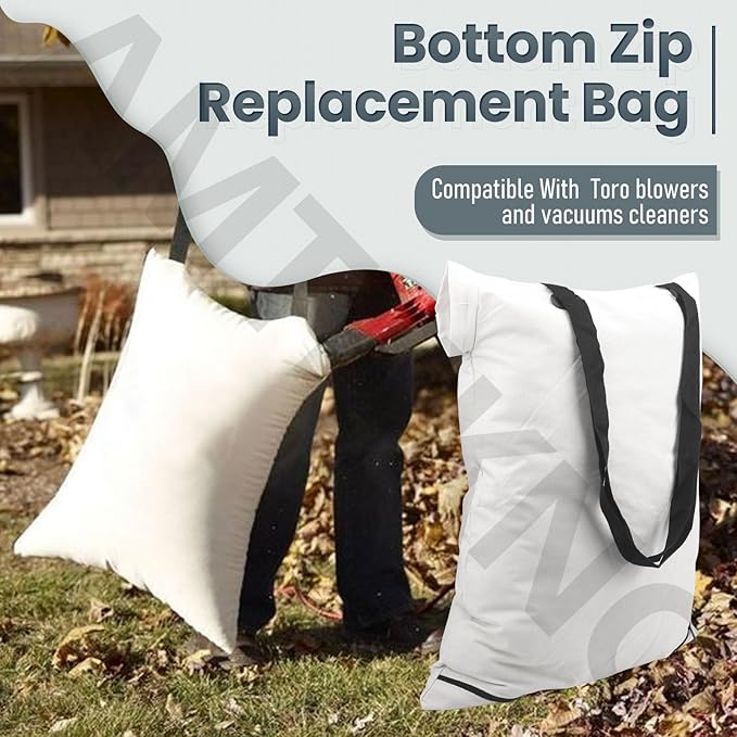 51503 Bottom Zip Replacement Bag Compatible With Toro Blower Vacuum, Blower Leaf Bag 2 Bushel Capacity, Fits Models 51539, 51549, 51599, 51617, 51618, 51609, 51619, 51553, 51573, 51587, 51591, 51598 - LeafyLoom