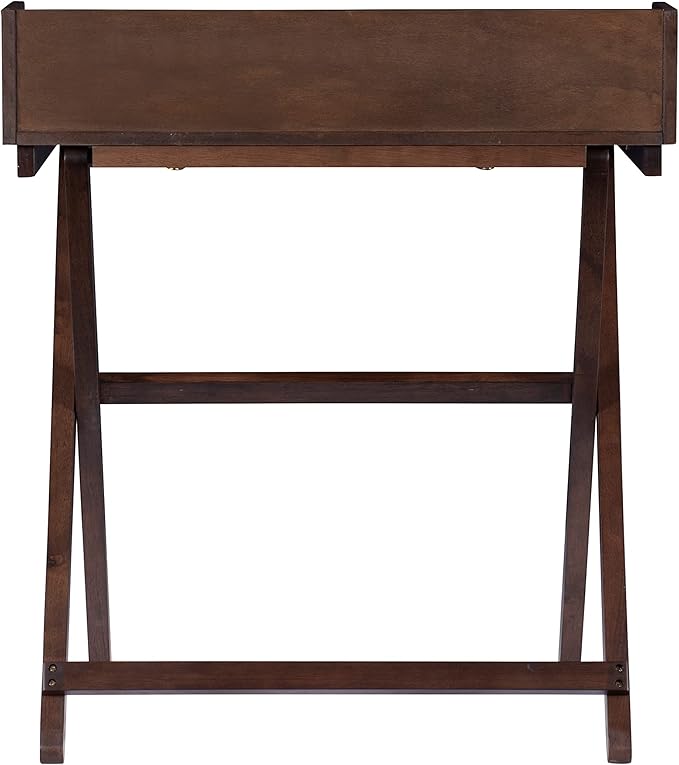 Linon Mable Folding Desk, Walnut - LeafyLoom