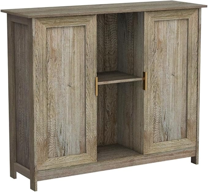 TaoHFE Farmhouse Buffet Cabinet,Farmhouse Credenza Cabinet,Farmhouse Sideboard Storage Cabinet,Coffee Bar Cabinet Buffet Table Thin Cabinet for Narrow Spaces Entry Cabinet Hallway Cabinet Dining Room - LeafyLoom