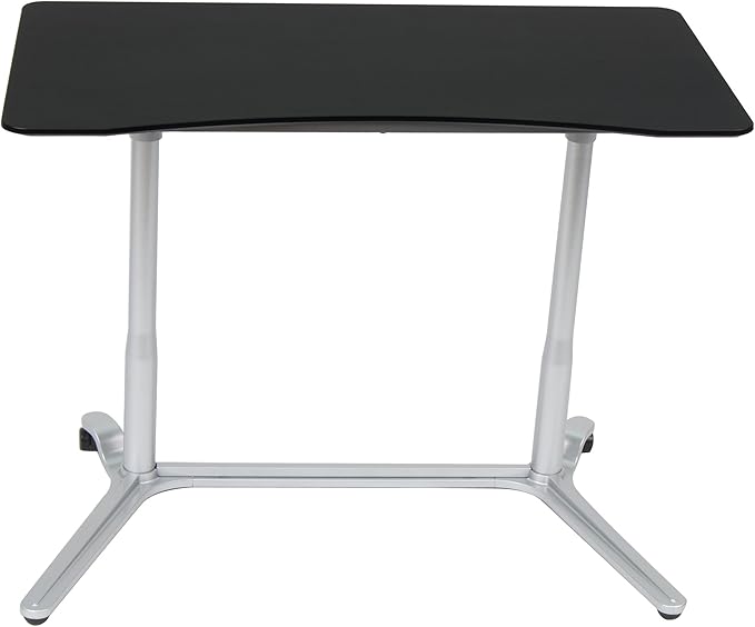 Calico Designs 51230 Sierra Height Adjustable Desk, Silver/Black 37.5 Inch - LeafyLoom