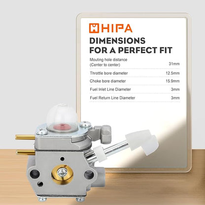 Hipa 26B 26CC Carburetor Compatible with Homelite 26B Blower UT09526 Carburetor Homelite Replace 308054114 308054075 Leaf Blower - LeafyLoom