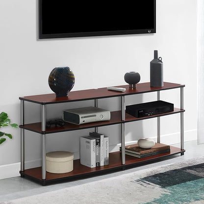 Convenience Concepts Designs2Go 3 Tier 60" TV Stand, Cherry - LeafyLoom