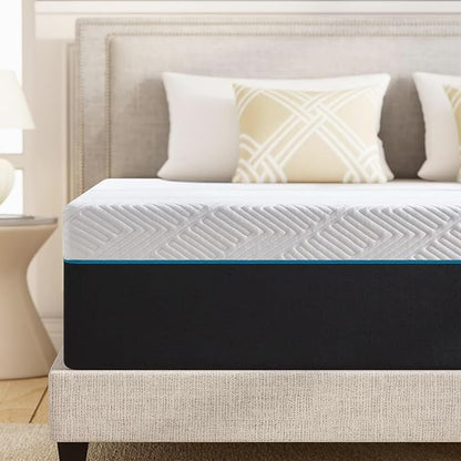 Firm King Mattress,12-Inch King Size Foam Mattress in Box,Edges Support for Sleep Supportive,76" X 80" X 12" - LeafyLoom