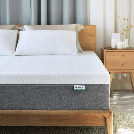 Novilla Twin Mattress, 10 Inch Gel Memory Foam Twin Size Mattress for Cool Night & Pressure Relief, Medium Plush Mattresses, Bliss - LeafyLoom