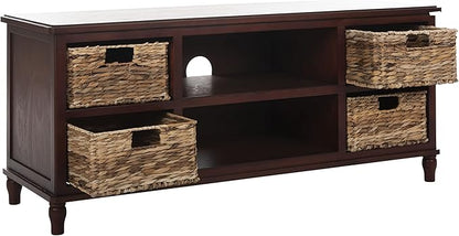 Safavieh Home Collection Rooney Entertainment TV Unit, Cherry - LeafyLoom