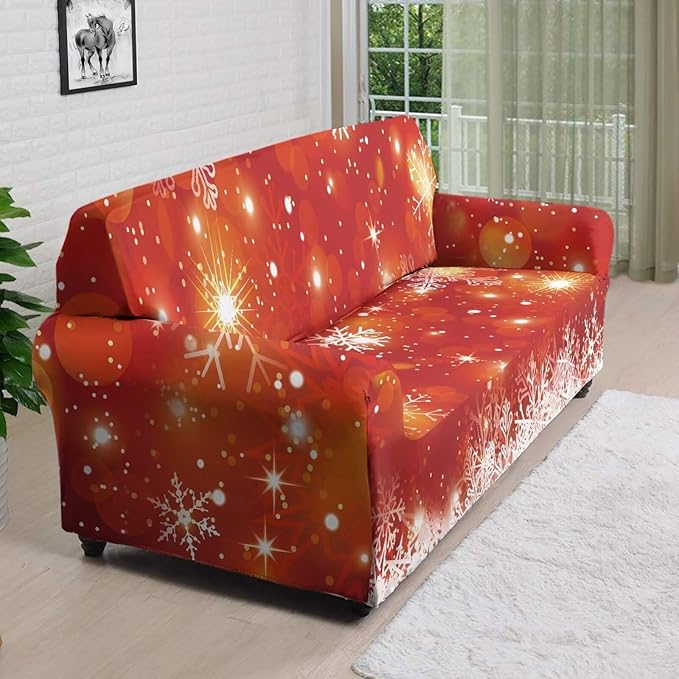 FKELYI Christmas Decor Sofa Couch Cover for Indoor Non-Slip Furniture Protector Easy Going Stretch Sofa Slipcover Washable Sofa Slipcovers XL FKELYI