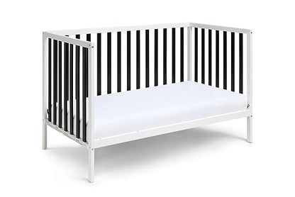 Baby Cache Deux Remi Island 3-in-1 Convertible Crib (Do Re Me) White & Black - LeafyLoom