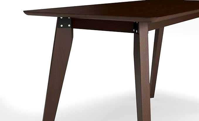 HON Basyx BSX55WPLMWMW Modern Home Office Wood Computer Desk, 55", Walnut - LeafyLoom