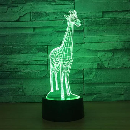 Animals Giraffe 3D Night Light Touch LED Table Desk Lamps 7 Color Changeable Desk Lamp Table Household Room Decoration Gift,Birthday Gift Christmas Gift Toys for Children Kids - LeafyLoom