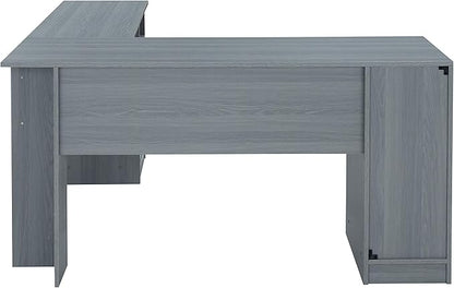 NicBex Laik-DW-00038-DX Desks, 59.5" W x 59.5" D x 29.75" H, Gray - LeafyLoom