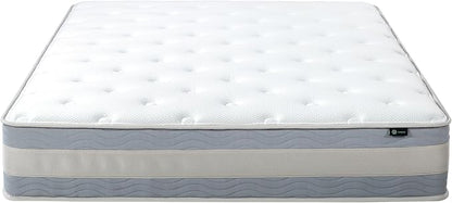 ZINUS 12 Inch Cooling Comfort Support Hybrid Mattress [New Version], Full, Fiberglass free, Medium Plush, Cooling Motion Isolation, Certified Safe Foams & Fabric, Mattress in A Box - LeafyLoom