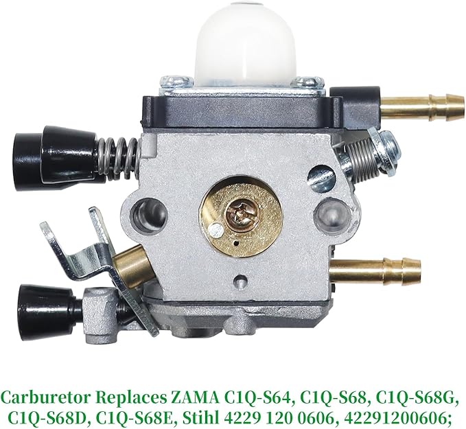 C1Q-S68G Carburetor with 4229 400 1300 Ignition Coil Replaces 4229 120 0606, C1Q-S64, C1Q-S68, C1Q-S68D, C1Q-S68E for Stihl BG55, BG85, BG45, BG46, BG65, SH85, SH55C, SH55 Leaf Blowers - LeafyLoom