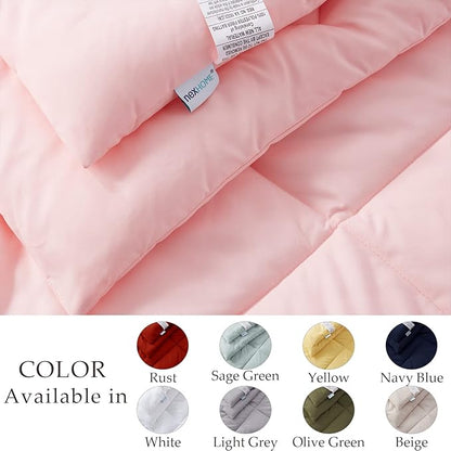 NexHome Pink King Bed in a Bag 7-Pieces Comforter Sets with Comforter and Sheets Soft All Season Bedding Sets with Comforter, Pillow Shams, Flat Sheet, Fitted Sheet and Pillowcases - LeafyLoom