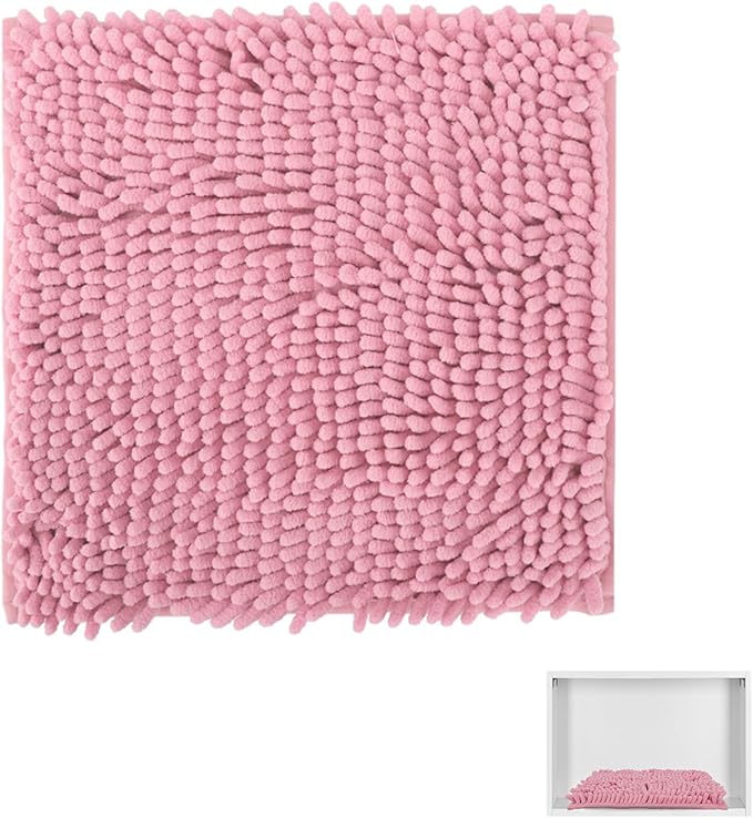 Locker Rug school girl rugs Carpet Chenille 100% Microfiber Locker Carpet with Non Skid Backing Locker Decorations (Pink, 12X12) - LeafyLoom