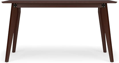 HON Basyx BSX55WPLMWMW Modern Home Office Wood Computer Desk, 55", Walnut - LeafyLoom