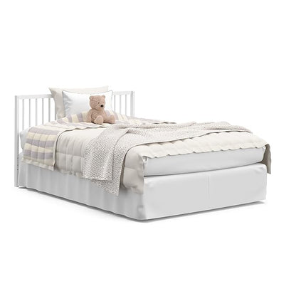 Graco Teddi 5-in-1 Convertible Crib (White) – GREENGUARD Gold Certified, Converts to Daybed, Toddler & Twin Bed with Headboard and Footboard, Adjustable Mattress Height - LeafyLoom