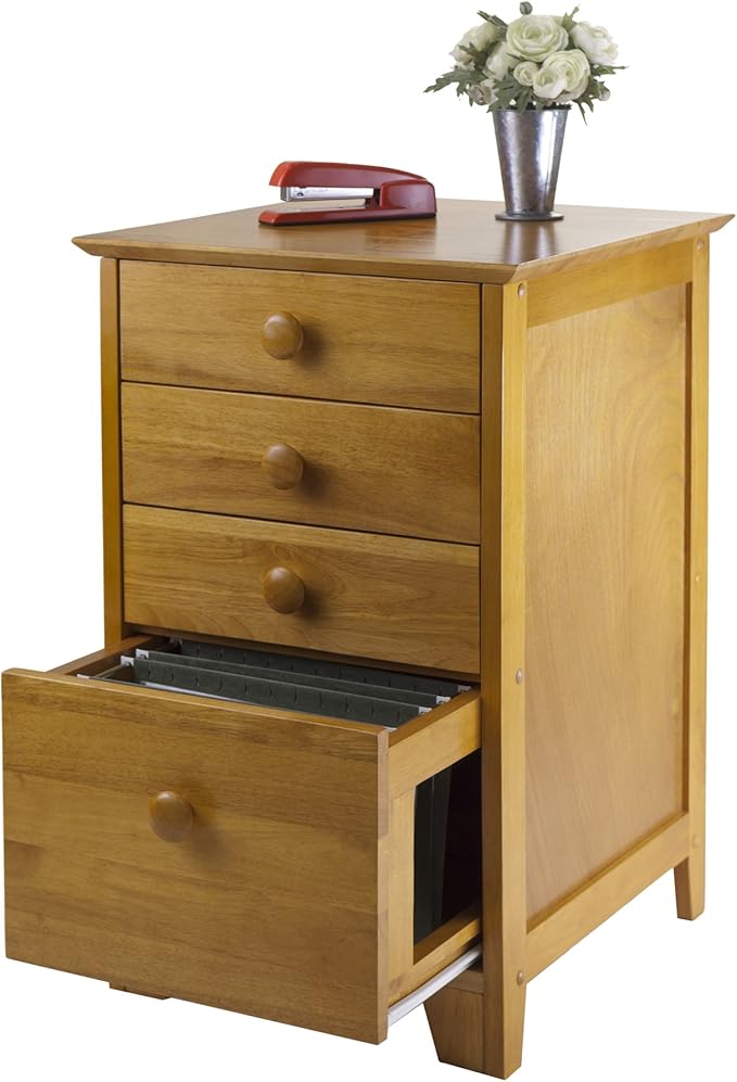 Winsome Studio File Cabinet, Honey - LeafyLoom