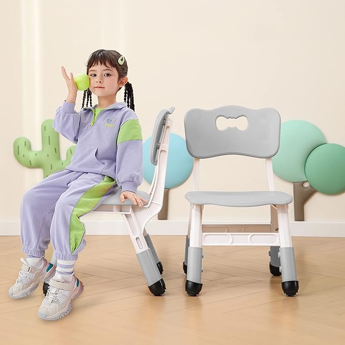 Kids' Desk Chairs Adjustable Height is Suitable for Children's Chairs Used in Families, Schools and Day-Care Between 2-10 Years Old The Max Bearing Capacity is 220LB(6PCS-Mint Green) - LeafyLoom