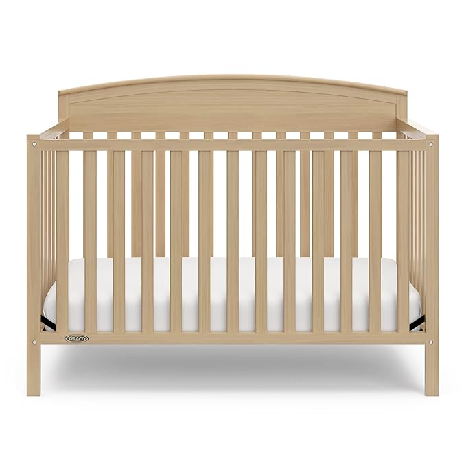 Graco Benton 5-in-1 Convertible Crib (Driftwood) – GREENGUARD Gold Certified, Converts from Baby Crib to Toddler Bed, Daybed and Full-Size Bed, Fits Standard Full-Size Crib Mattress - LeafyLoom