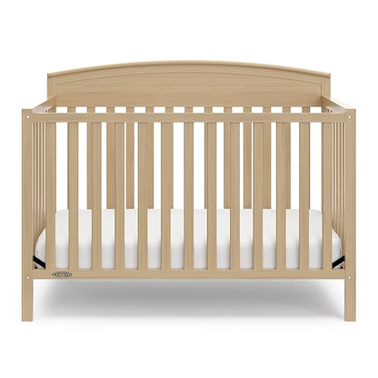 Graco Benton 5-in-1 Convertible Crib (Driftwood) – GREENGUARD Gold Certified, Converts from Baby Crib to Toddler Bed, Daybed and Full-Size Bed, Fits Standard Full-Size Crib Mattress - LeafyLoom