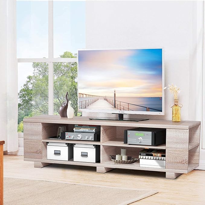 Wood TV Stand, Large - LeafyLoom